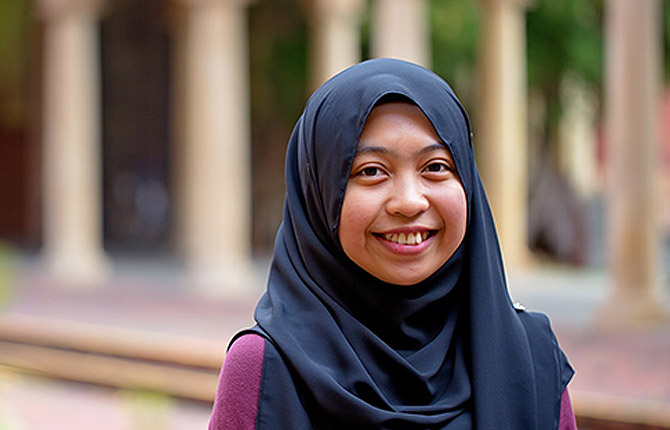 International student Diana from Malaysia